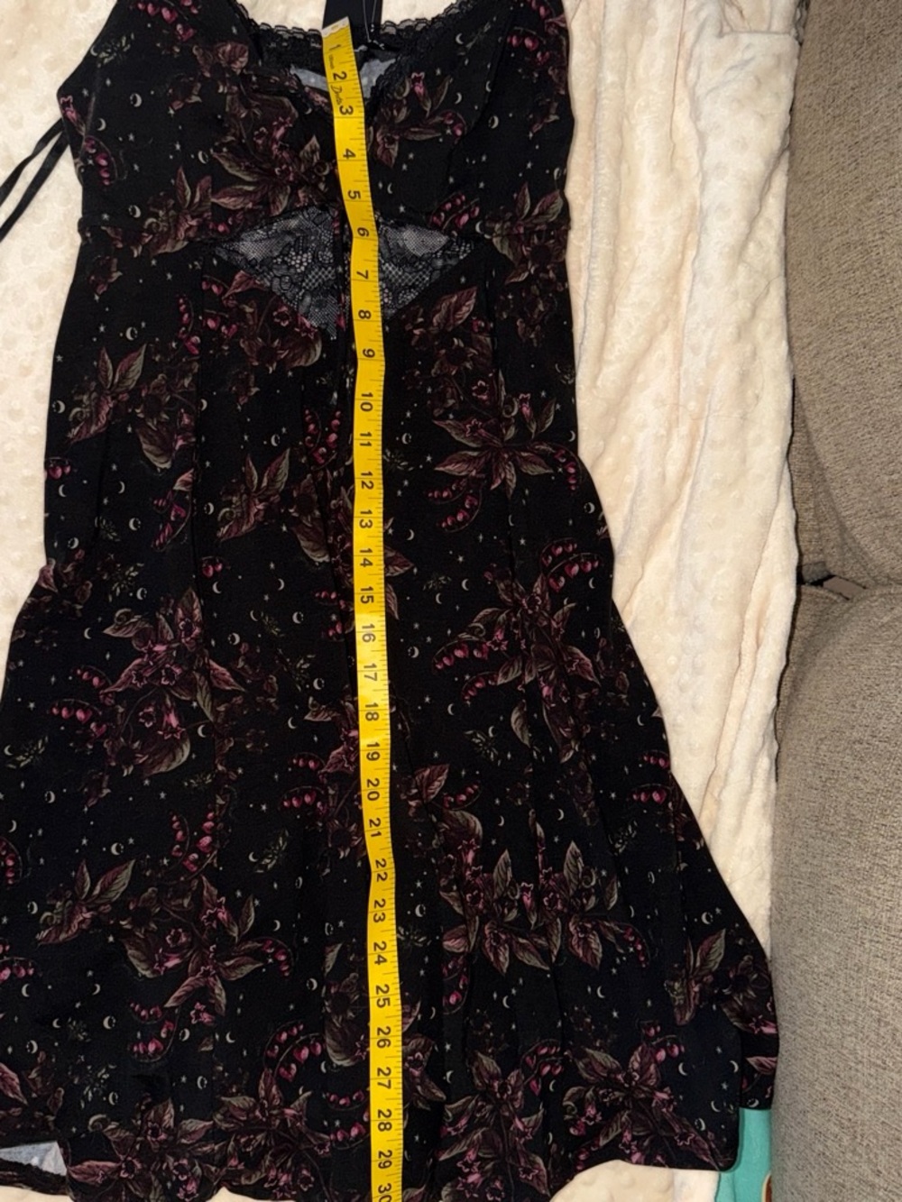 torrid Black Floral Lace Cami with Pink Accents - Picture 2 of 5